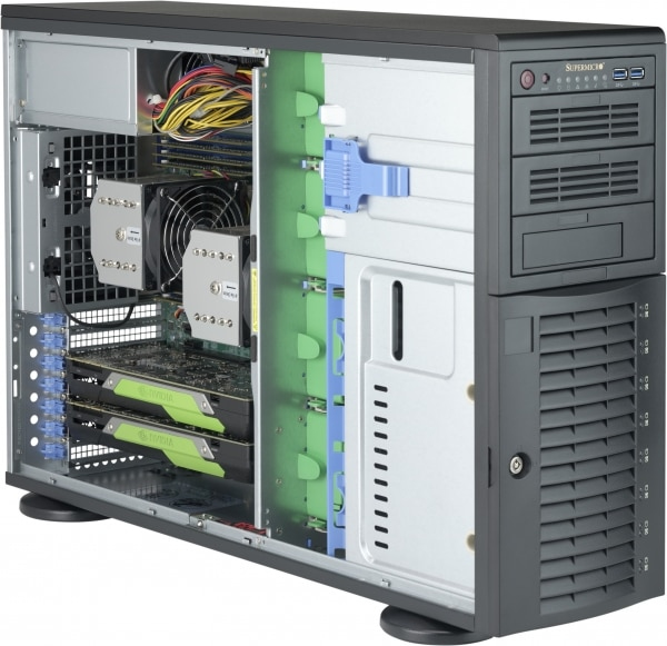 Supermicro CSE-743AC-1K26B-SQ datorväskor Full Tower Svart 1200 W