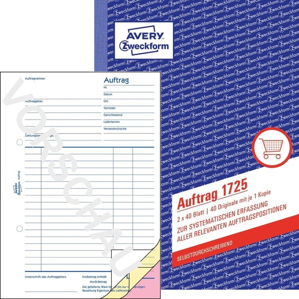 Miniatyrbillede 4 af 4: Avery 1721-5 regnskabsblanket og -bog A5 40 Sider