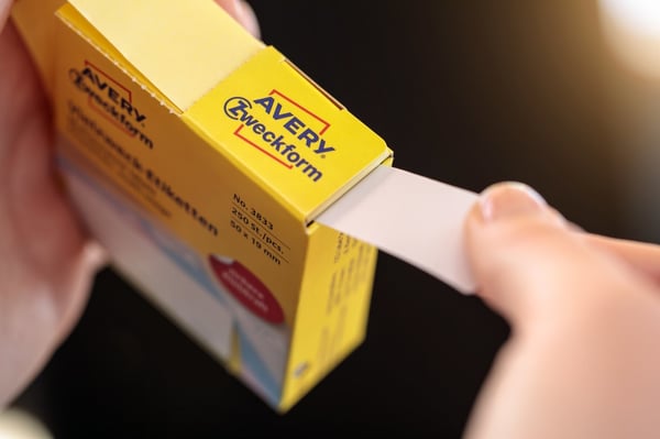 Avery 3855 självhäftande etiketter Rund Permanent Grön 250 styck