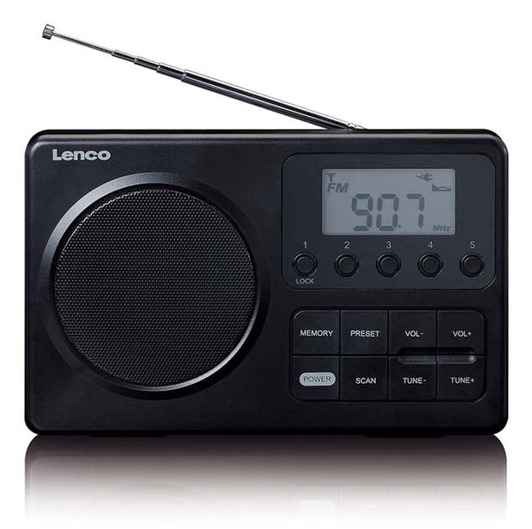 Lenco MPR-035BK Kannettava Analoginen & digitaalinen Musta
