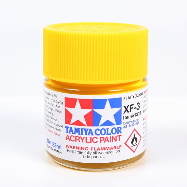 Tamiya XF-3 akrylmaling 23 ml Gul Flaske