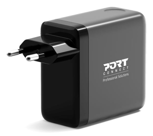 Port Designs 902140PEU oplader til mobil enhed Universel Sort Vekselstrøm Hurtig opladning Indendørs