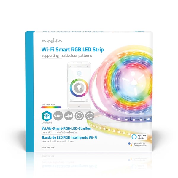 Nedis WIFILS51CRGB intelligent belysning Intelligent strimmellys Wi-Fi