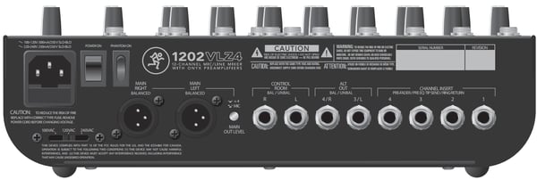 Mackie 1202VLZ4 ljudmixbord 12 kanaler 20 - 20000 hz