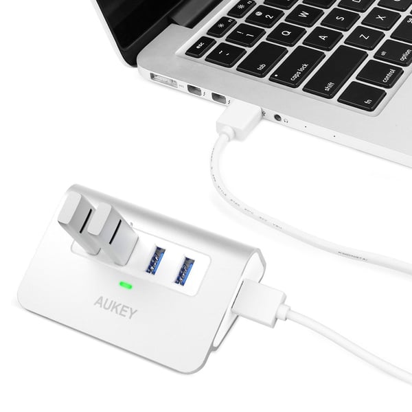 AUKEY CB-H5 keskitin USB 3.2 Gen 1 (3.1 Gen 1) Type-A 5000 Mbit/s Alumiini
