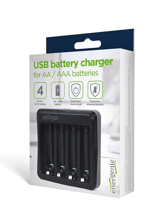 Miniatyrbillede 3 af 6: Gembird BC-USB-03 batterioplader