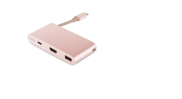 Moshi 99MO084207 kannettavien tietokoneiden telakka ja porttitoistin USB 3.2 Gen 1 (3.1 Gen 1) Type-C Pink gold