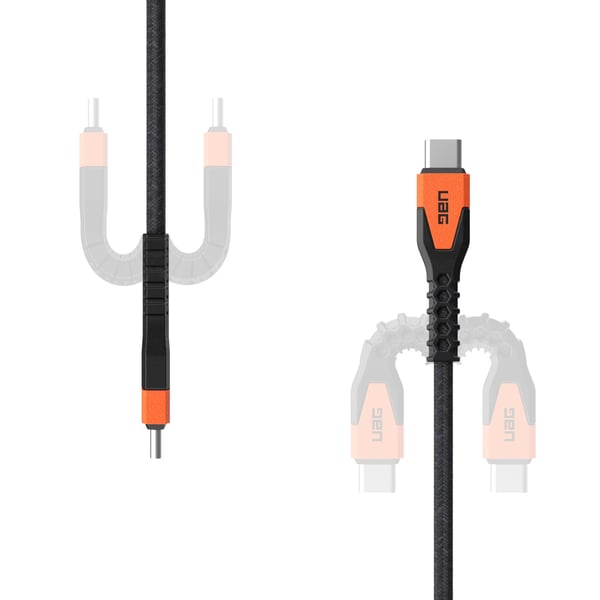Urban Armor Gear Kevlar USB-kabel USB 2.0 1,5 m USB C 0,48 Gbit/sek. 140 W Sort, Orange