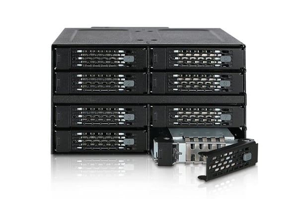 Icy Dock MB508SP-B drive bay-paneler 2x 5,25" Carrier-panel Svart
