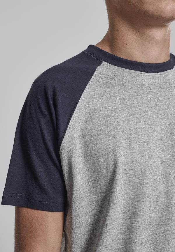 Urban Classics Raglan Contrast Tee T-shirt Crew neck Kort ærme Bomuld, Jersey