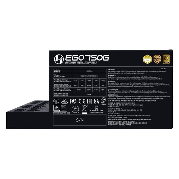 Miniatyrbillede 4 af 7: Lian Li EG0750G enhed til strømforsyning 750 W 24-pin ATX SFX Sort