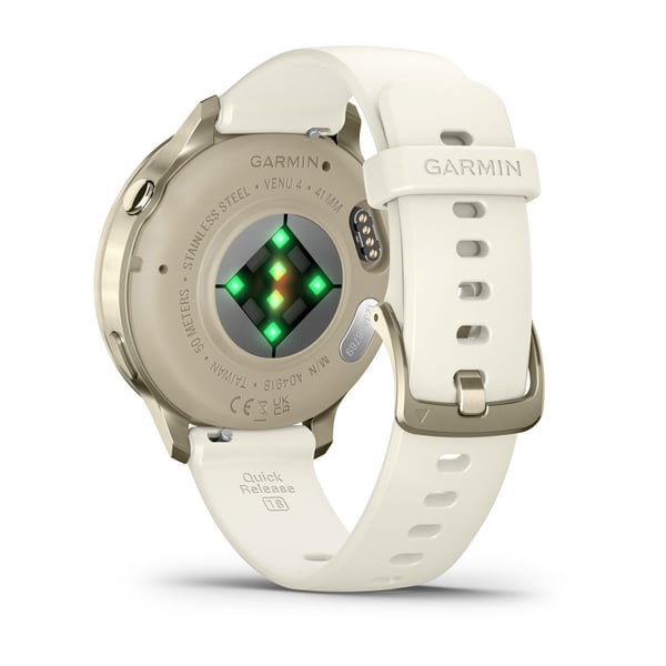 Garmin Venu 4 3,05 cm (1.2") AMOLED 41 mm Digitaalinen 390 x 390 pikseliä Kosketusnäyttö Kulta Wi-Fi GPS (satelliitti)