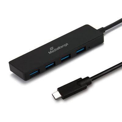 Miniatyrbild 1 av 3: MediaRange MRCS508 gränssnittshubbar USB 3.2 Gen 1 (3.1 Gen 1) Type-C 5000 Mbit/s Svart