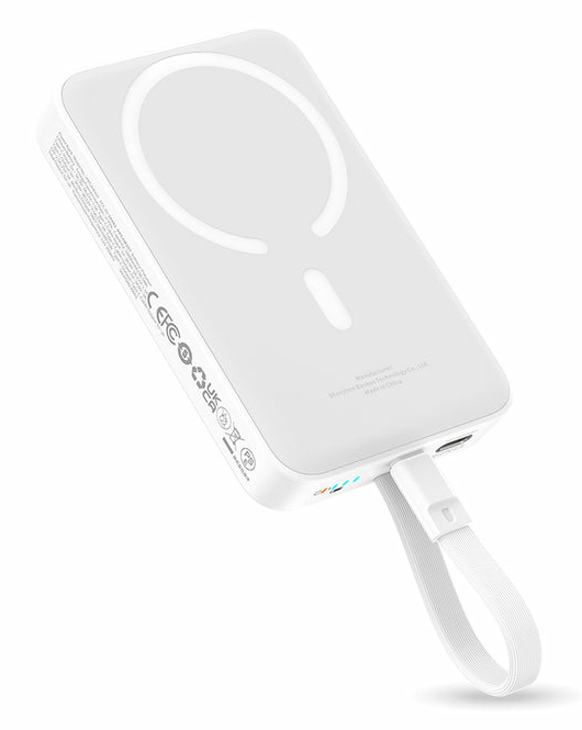 Miniatyrbillede 3 af 7: Baseus P1002210B223-00 powerbank Lithium polymer (LiPo) 10000 mAh Trådløs opladning Hvid