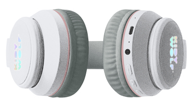 Pikkukuva 4 / 11: KIDYWOLF 418283 kuulokkeet ja kuulokemikrofoni Langallinen & langaton Pääpanta Musiikki/Päivittäin USB Type-C Bluetooth Vaaleanpunainen, Valkoinen