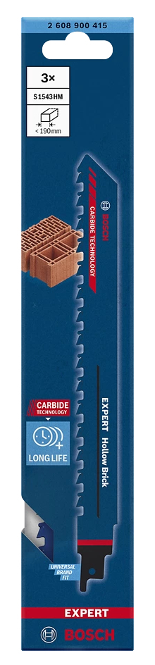 Bosch Expert 2 608 900 415 sågblad till sticksåg, dekupörsåg och tigersåg Sticksågsblad Stål med hög kolhalt (HCS) 3 styck