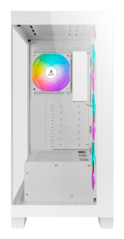 Pikkukuva 4 / 5: AZZA PC-pelikotelo Midi Cove USB 2/3 type C valkoinen - Midi/Minitower