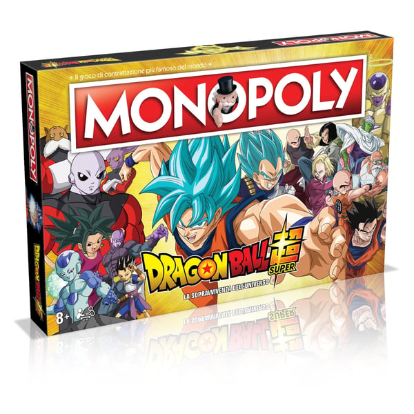 Winning Moves WM00250-ITA-6 sällskapsspel Dragon Ball Z Super Edition Monopoly Brädspel Familj