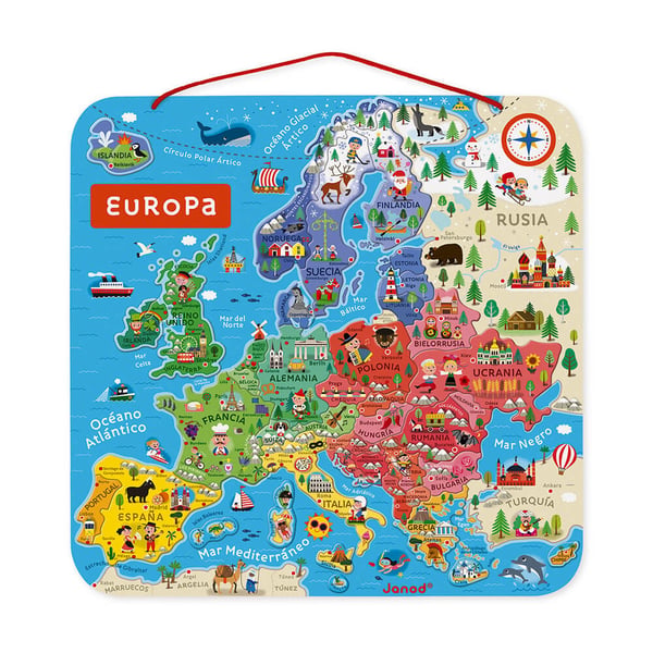 JANOD Magnetic European Map Spanish Version