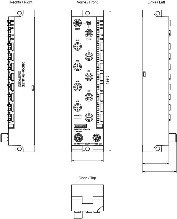 Miniatyrbillede 2 af 4: Siemens 6ES7141-6BH00-0BB0 fieldbus modul