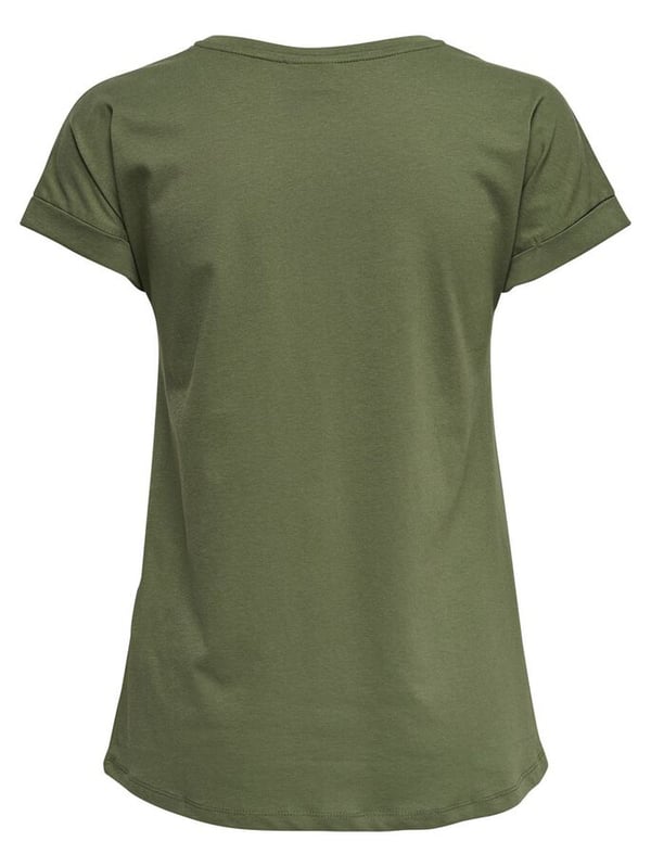 ONLY 15208423 Topp (klädesplagg) Rund ringning Kortärmad Bomull, Polyester