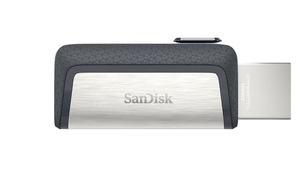 SanDisk Ultra Dual Drive USB Type-C USB-sticka 128 GB USB Type-A / USB Type-C 3.2 Gen 1 (3.1 Gen 1) Svart, Silver