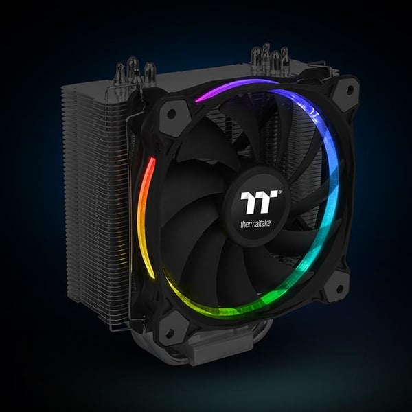 Miniatyrbillede 6 af 15: Thermaltake Riing Silent 12 RGB Sync Edition Processor Køler 12 cm Sort, Metallic