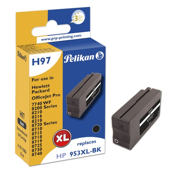Pelikan H97 Black blækpatron 1 stk Kompatibel Højt (XL) udbytte Sort