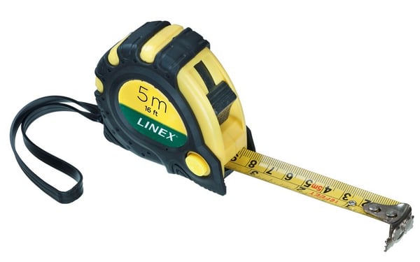 Miniatyrbild 1 av 2: Linex MT5000 måttband 5 m Svart, Gul