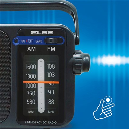 ELBE RF-942 radio Bærbar Analog Sort