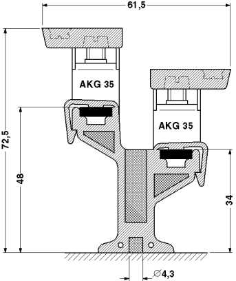 Miniatyrbillede 2 af 3: Phoenix Contact AKG 35 GNYE termisk blok Gul, Grøn