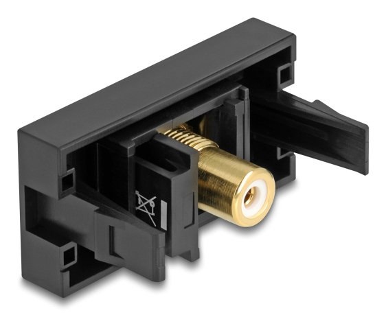 Miniatyrbillede 3 af 3: DeLOCK Easy 45 stikkontakt RCA Sort, Hvid