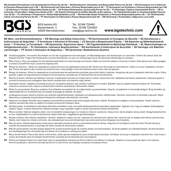 Miniatyrbild 3 av 3: BGS technic Socket Adaptor