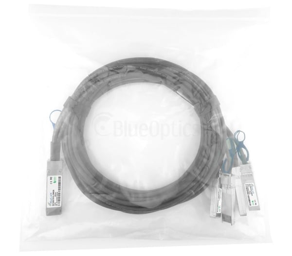BlueOptics XQ+BC0003-XS+-BL InfiniBand og fiberoptisk kabel 3 m QSFP28 4xSFP28 Sort, Sølv
