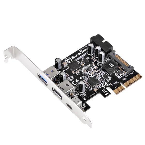 Miniatyrbild 1 av 10: Silverstone ECU05 nätverkskort/adapters Intern USB 3.2 Gen 1 (3.1 Gen 1)