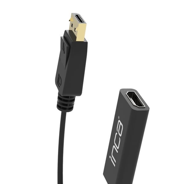 Inca IDTH-07 videokaapeli-adapteri 0,2 m DisplayPort HDMI-tyyppi A (vakio) Musta