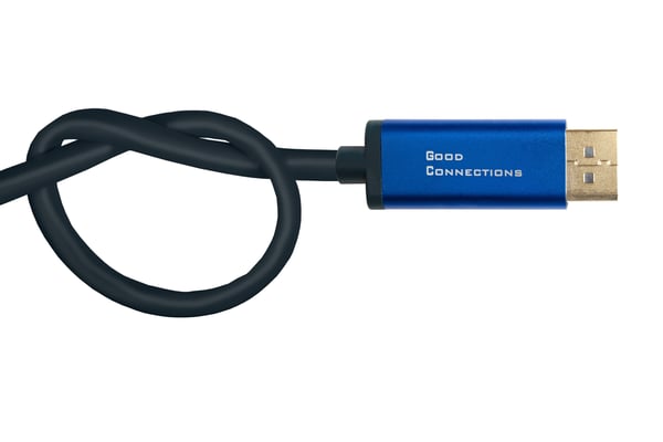 Alcasa 4812-CSF020B videokaapeli-adapteri 2 m USB Type-C DisplayPort Sininen