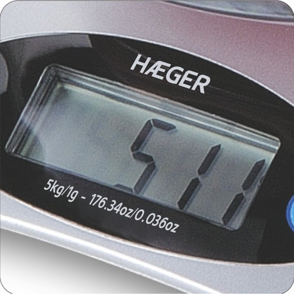 Haeger KS-05B.002B köksvåg Rostfritt stål Rektangel Elektronisk köksvåg