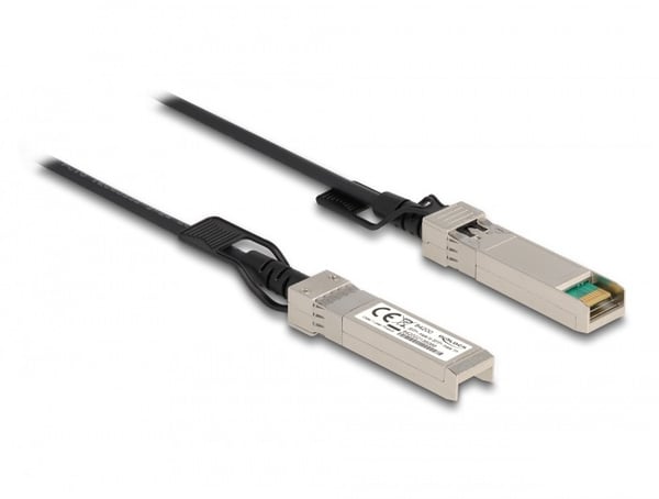 Miniatyrbillede 1 af 2: DeLOCK 84200 InfiniBand og fiberoptisk kabel 1 m SFP+ Sort, Sølv