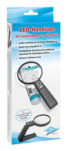 Wedo 271 7565 forstørrelsesglas 5x Sort, Hvid