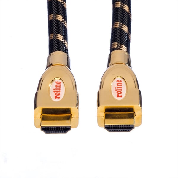 Miniatyrbild 3 av 5: ROLINE 11.04.5690 HDMI-kabel 1 m HDMI Typ A (standard) Svart, Guld