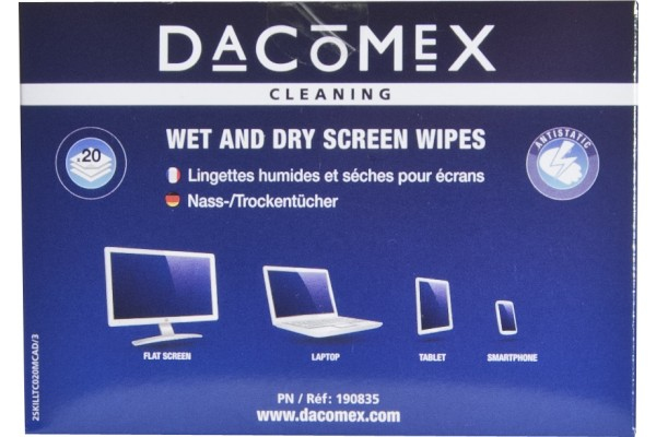 Dacomex 190835 rensegrej til værktøj Laptop Udstyrsrensning servietter