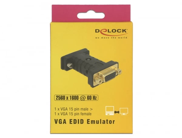DeLOCK 63326 kabelomvandlare (hane/hona) VGA (D-Sub) VGA (D-Sub) + USB Svart