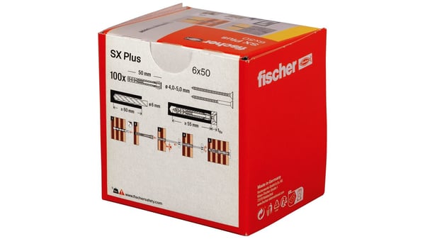 Pikkukuva 3 / 8: Fischer 568106 ruuviankkuri ja seinätulppa 100 kpl Muuriankkuri 50 mm