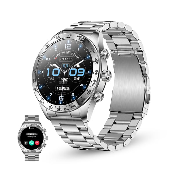 Miniatyrbillede 1 af 7: Ksix BXSW32P Smartwatch og sportsur 3,63 cm (1.43") AMOLED Digital 466 x 466 pixel Berøringsskærm Rustfrit stål