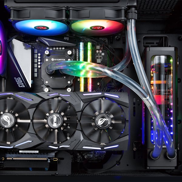 RAIJINTEK EOS 12 RBW ADD Emolevy, Suoritin Tuuletin 12 cm Musta, Valkoinen 2 kpl