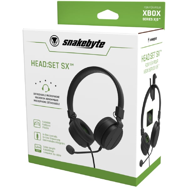 Snakebyte HEAD:SET SX (SERIES X|S) Headset Kabel Huvudband Musik Svart