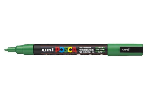 POSCA uni PC-3M speedmarker 1 stk Projektilspids Grøn POSCA uni PC-3M speedmarker 1 stk Projektilspids Grøn