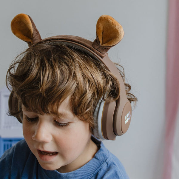 Miniatyrbillede 3 af 11: KIDYWOLF 418280 hovedtelefoner/headset Kabel & trådløs Musik/hverdag USB Type-C Bluetooth Brun
