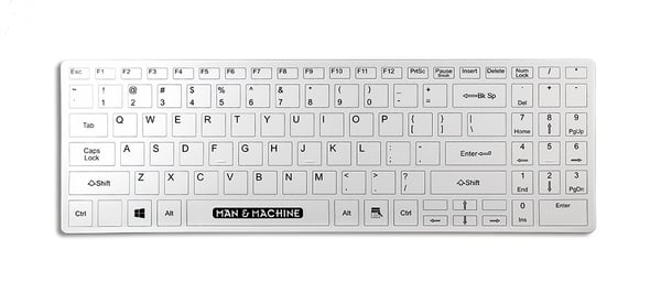 Baaske Medical 2010971 näppäimistö Lääketieteellinen USB QWERTY Saksa Valkoinen
